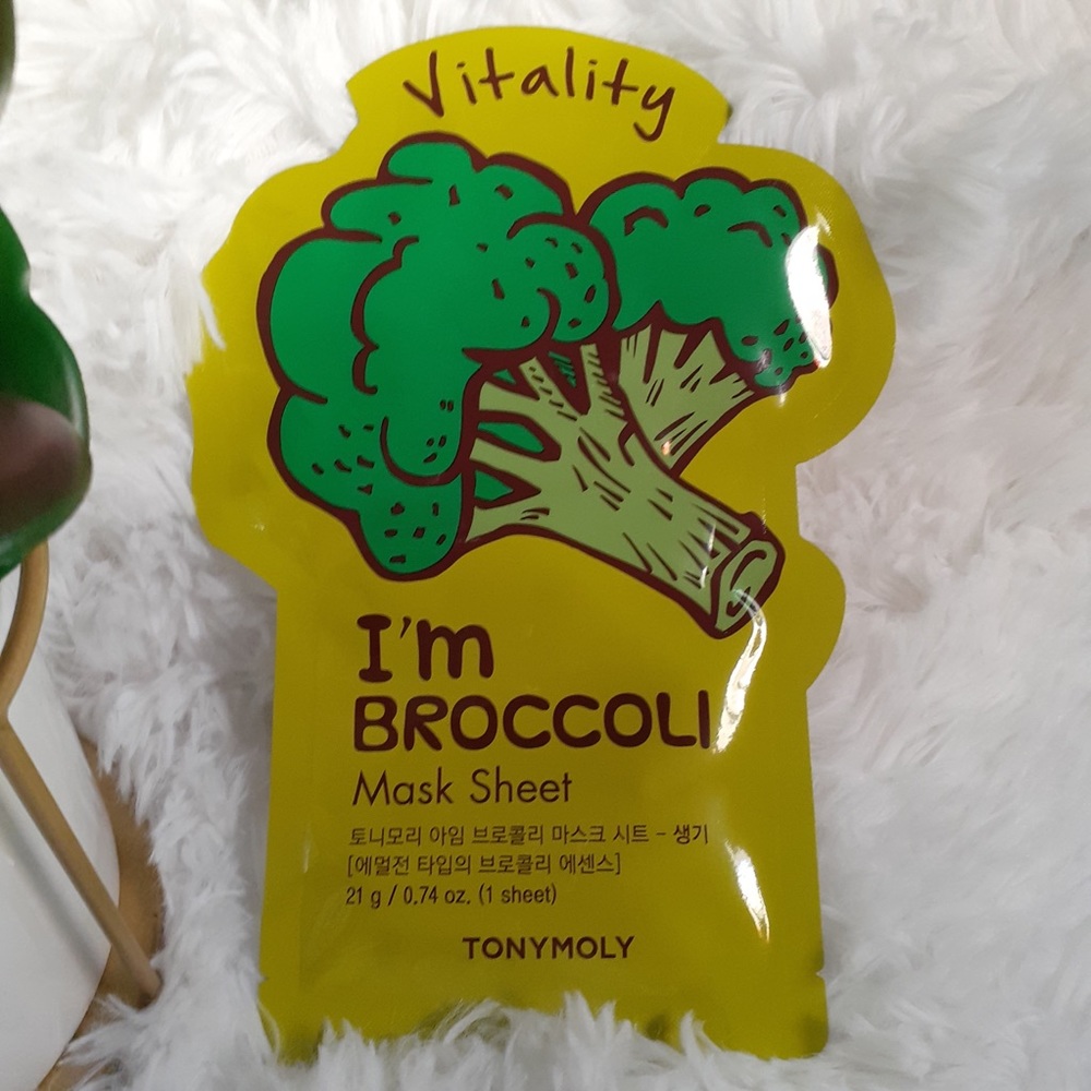 🖤4/$20 Face Mask Sheet Broccoli - Picture 2 of 2